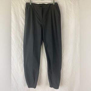 Lululemon Mens Black Jogger Pants Front Seam Button Front Elastic Waist Sz 29